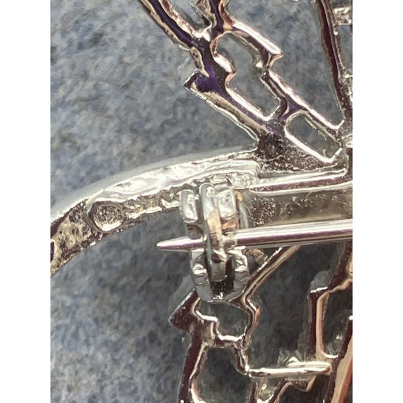 Maple Leaf Pin Brooch Silver Signed Canada Canadian Syrup Openwork Retro Granny - Picture 4 of 6